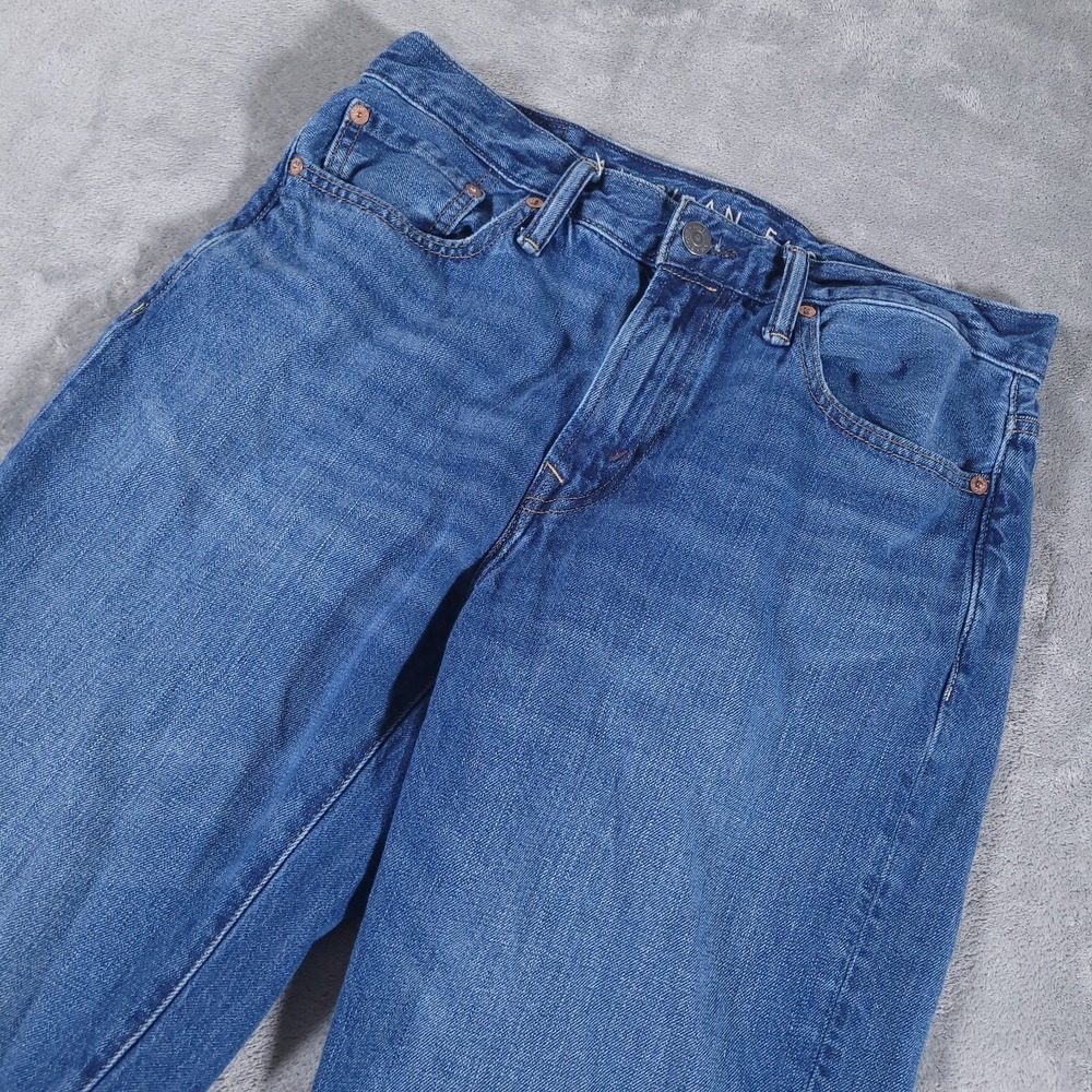 American Eagle Jeans Tag 30x36 (Fits 32x34) Blue Loose Fit Denim Stretch Fade